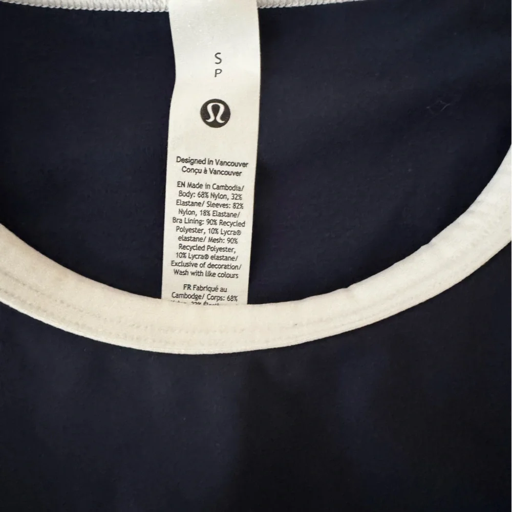 Women's Navy Crop Top - Picture 5 of 6